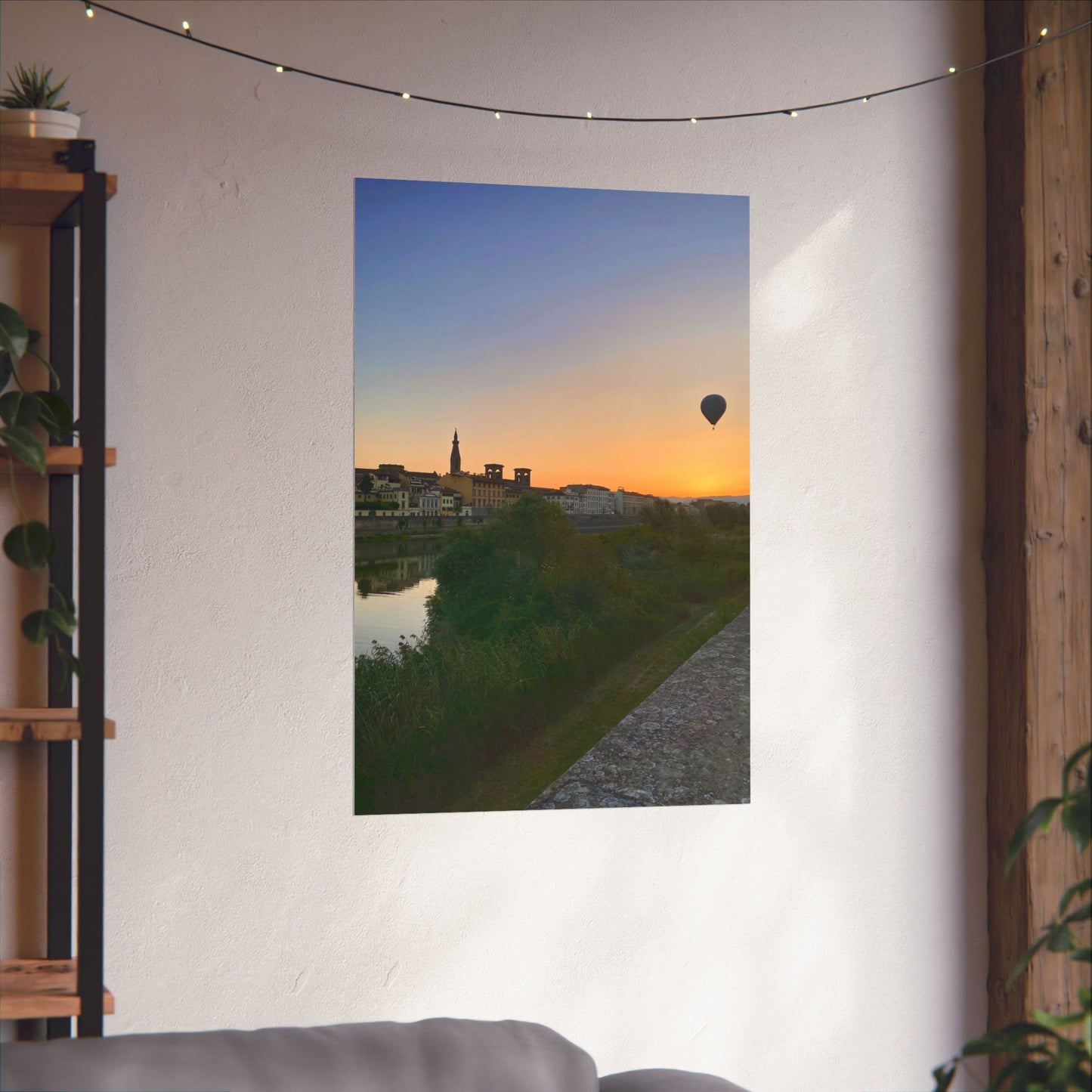 Hot Air Balloon Over Florence Print