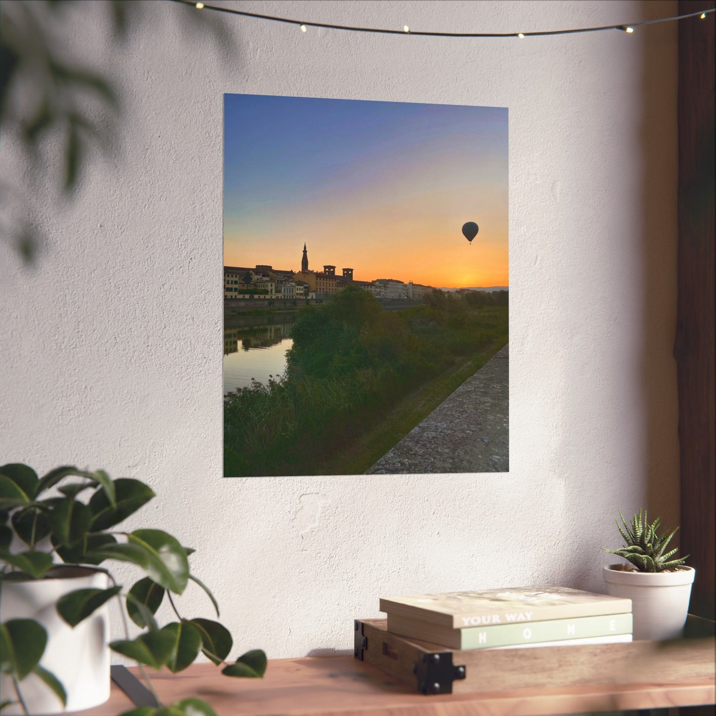 Hot Air Balloon Over Florence Print