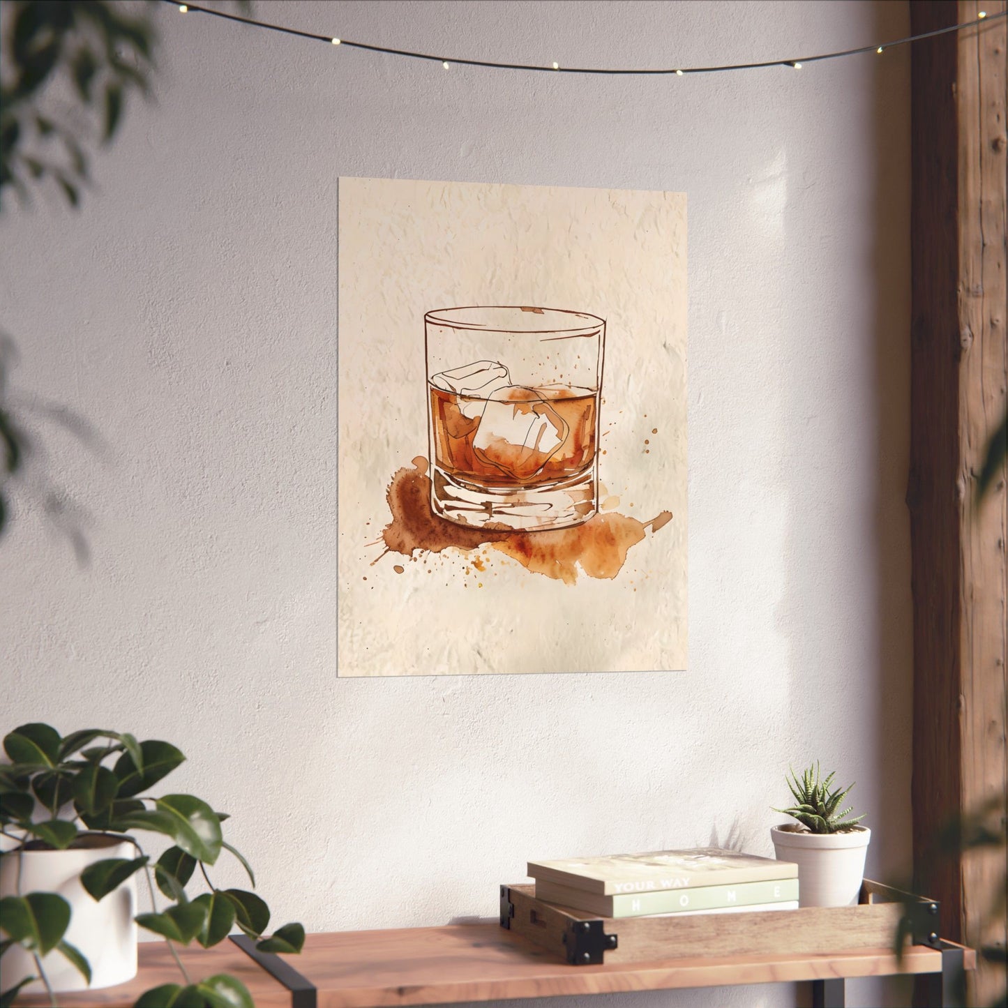 Whiskey Glass Print