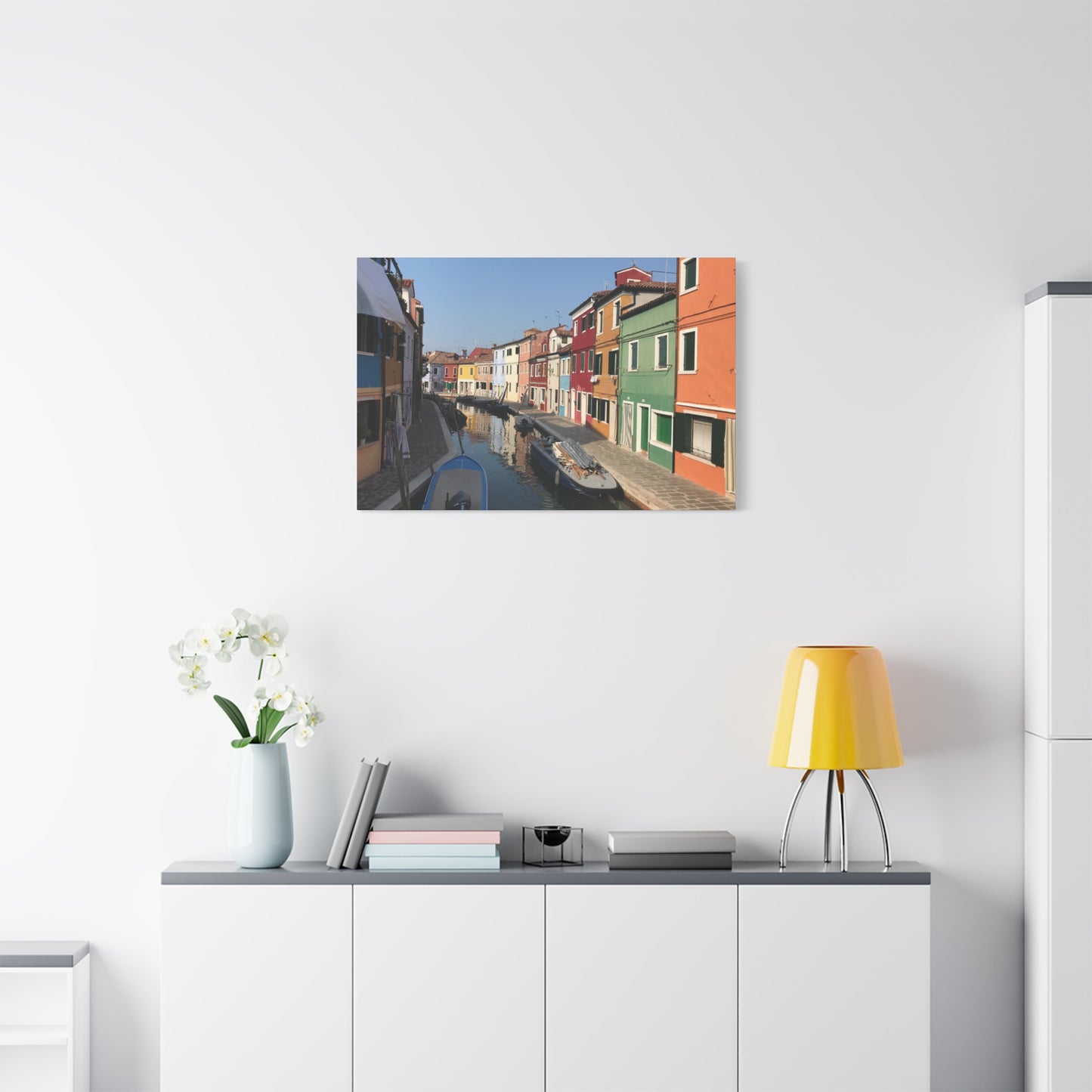 Burano Italy Canvas Print - Brightly Colored Homes of Italy