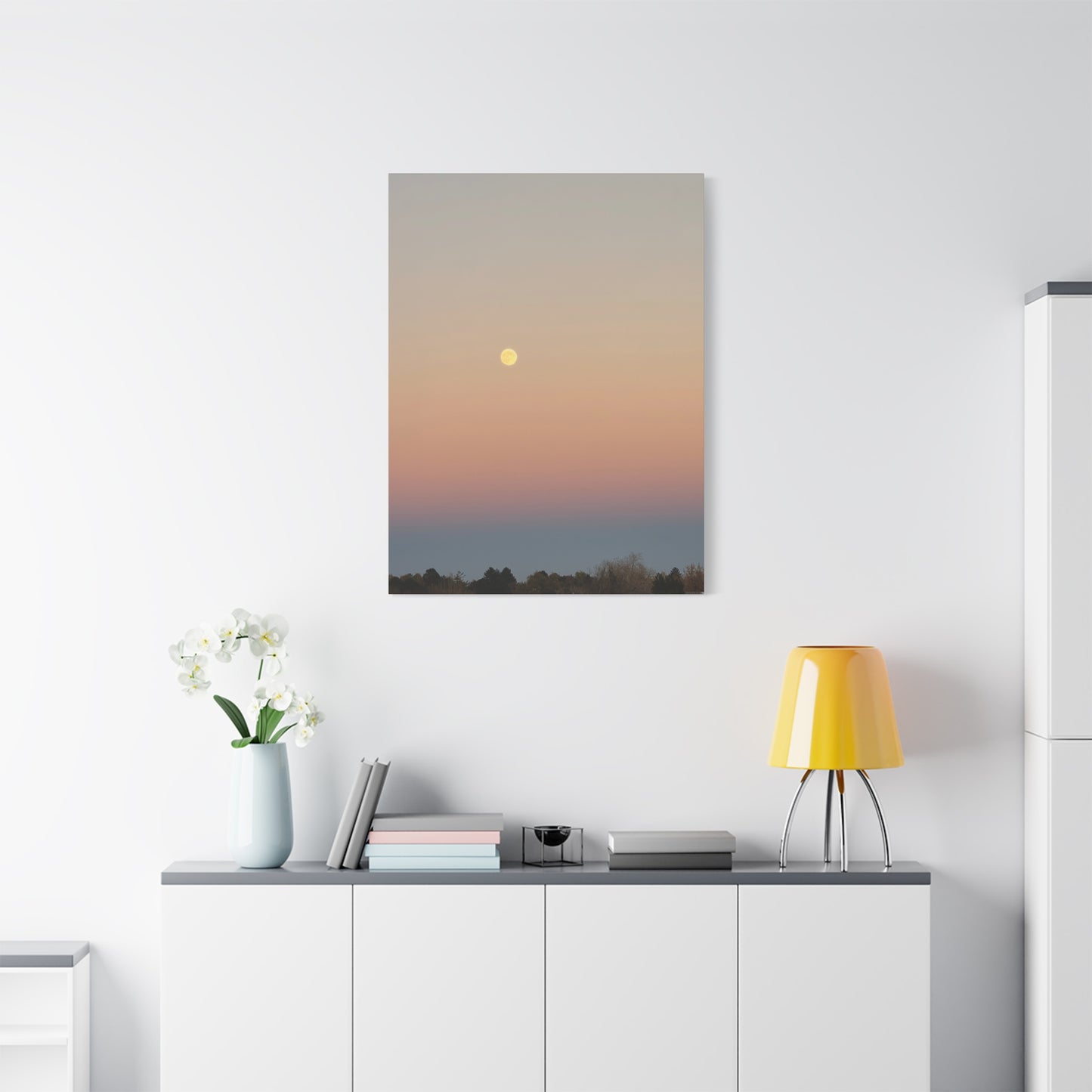Colorful Moon Canvas Print