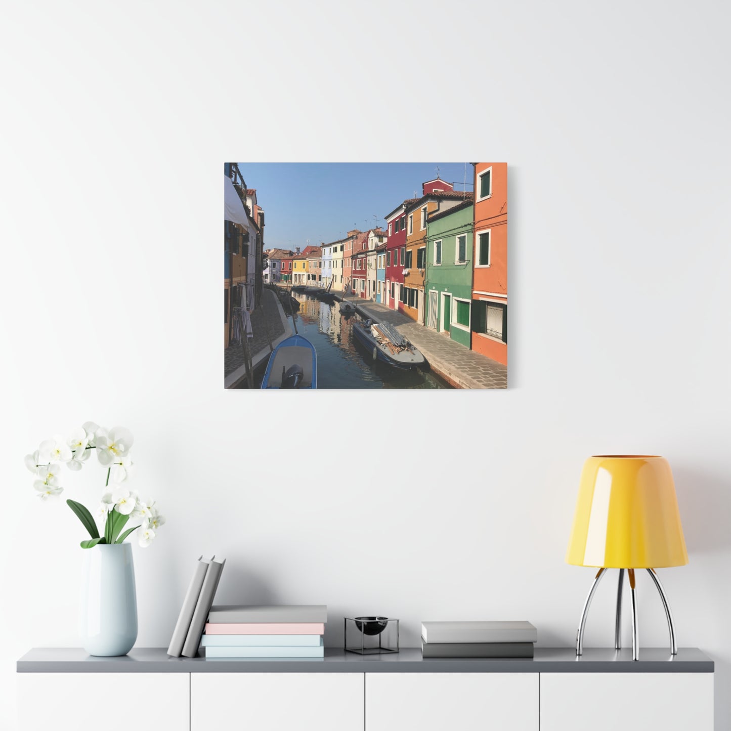 Burano Italy Canvas Print - Brightly Colored Homes of Italy