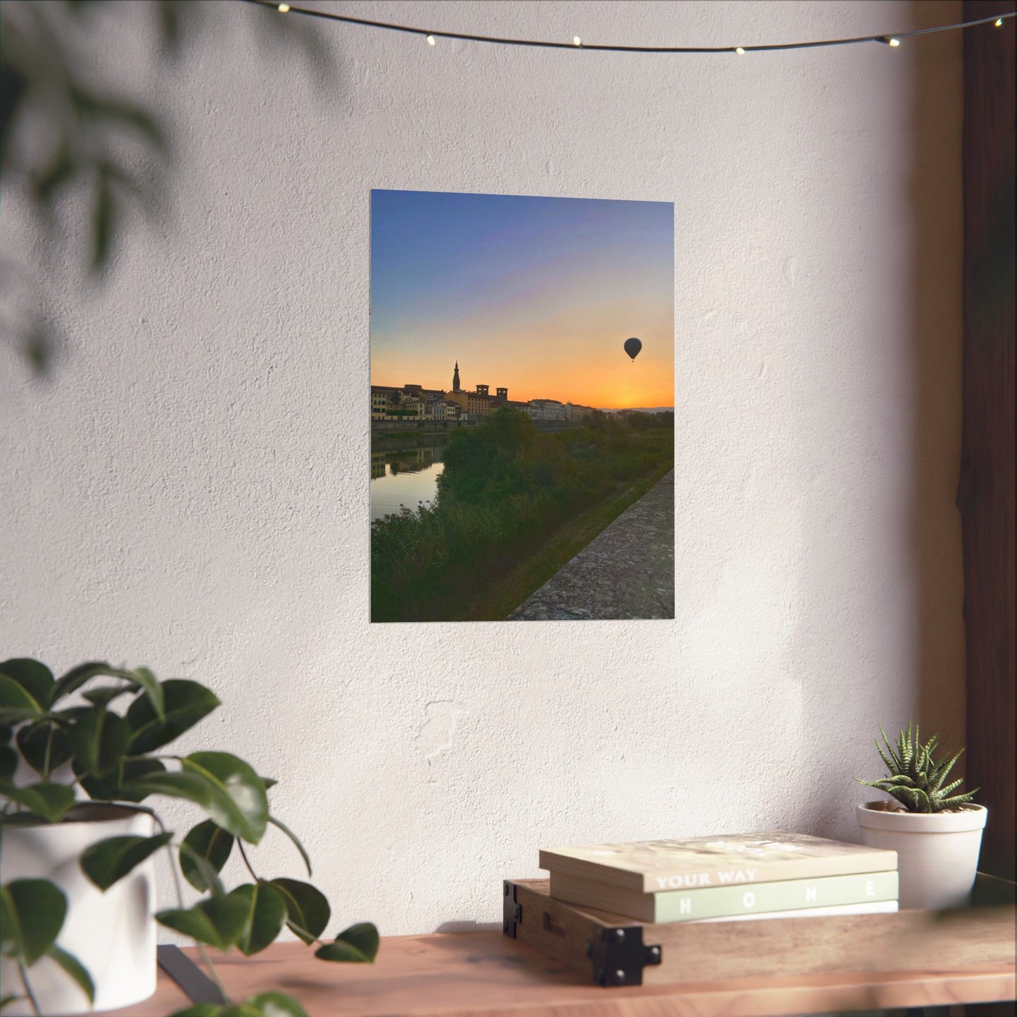 Hot Air Balloon Over Florence Print