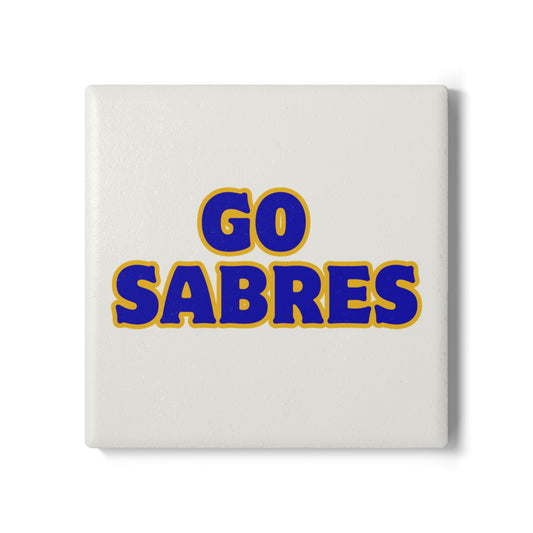 Go Sabres Ceramic Coaster