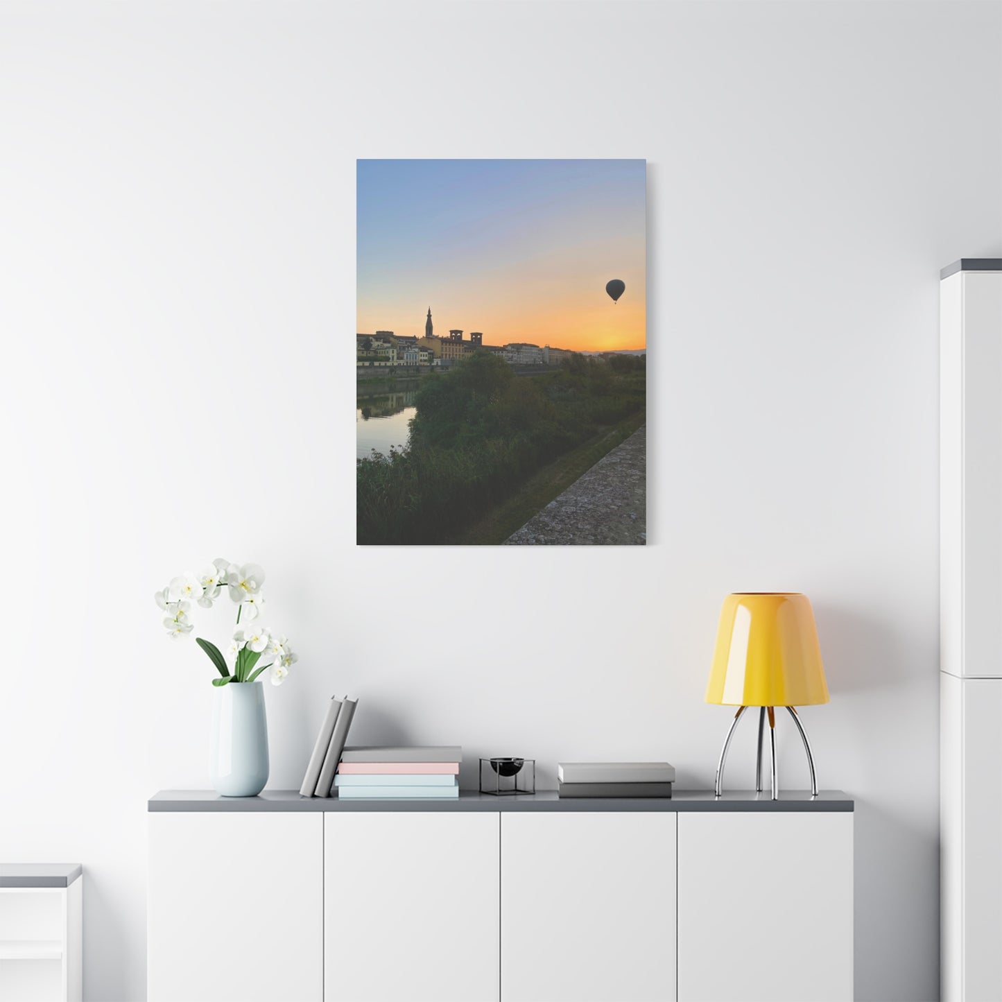 Hot Air Balloon Over Florence Canvas Print